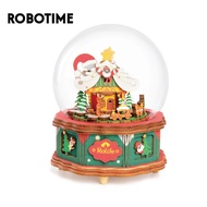 Robotime DIY wooden Music box model Rolife DIY Music box Christmas Town AM46 Meaningful gift