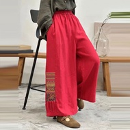 CITYGIRLS seluar perempuan，baju kurung moden 2024，dad pants literary retro nine-quarter pants，pants 