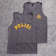 Brown Police Singlet Police Singlet/ Singlet Man Sleeveless Top Men