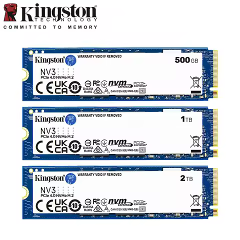 Hot Selling Kingston NV3 M.2 2280 PCIe4 NVMe SSD 500GB-4TB High Speed Internal Drive for Laptop Desk
