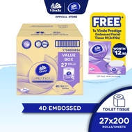 Vinda Prestige 4D Deco Embossed Toilet Tissue (27 Rolls) FREE Vinda Prestige 4D Deco Embossed Facial