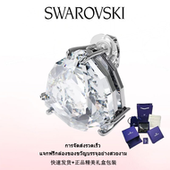 ♈Swarovski♈ ต่างหูแฟชั่นใหม่ของผู้หญิง.ต่างหูแบบหนีบประดับพลอยคริสตัลสีขาวเงินสเตอร์ลิง S925.ของขวัญ