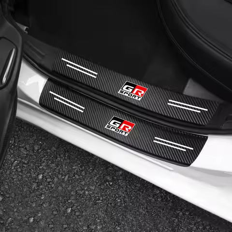 Car Sill pedal Rear Bumper Protection Stickers For Toyota GR Sport Gazoo Racing Yaris 86 Corolla Hil