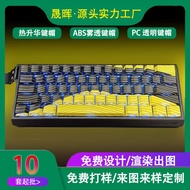 Màu đen và màu vàng Gradient PBT bên xuyên thấu in họa tiết nhà máy ban đầu tương thích atk68 mege m