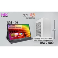 MINI ITX INTEL RYZEN 5 2600 5500 GTX 1650 RTX 2060 BAJET GAMING STREAMING EDITING COMPUTER DESKTOP P