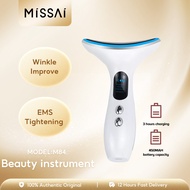 ♚MISSAI M84 EMS Face Neck Beauty Device LED Photon Fiing Rejuvenation Anti Wrinkle Thin Double Chin Skin Care Massager♬