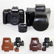 CozyShot หนังกระเป๋ากล้องสายคล้องคอ Hard สำหรับ Canon Eos M5 M50 M50 Mark II พร้อมเลนส์15-45มม.