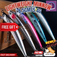 【Lightweight】8.5cm5.4g floating minnow/fishing lure/gewang/umpan casting siakap sebarau toman haruan