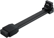 JOYJOM PCI-e 5.0 16Pin Right Angle Female to Male Extension Cable 5.9inch, 16AWG 600W 90 Degree 12VH