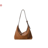 【YEXIA BAG】 Qiuzhen Vegetable Tanned Calf Skin Underarm Classic Obo Bag Leather Commuter Bag Dumplin