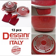 PERIUK DESSINI 12pcs/ORIGINAL DESSINI COOKWARE/READYSTOK/KITCHENSET/DESSINI12pcs/DESSINIPOT