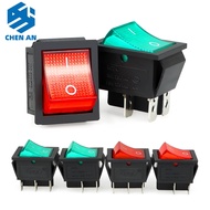 READY STOCK 1PCS Rocker Switch With Light KCD4  4/6 Pin ON/OFF 2 Position 250V  16 A DPST CHEN AN