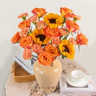花点时间（Reflower）玫瑰向日葵鲜花云南昆明基地直发鲜切花插花源头直发毕业花束 【向阳而生】橙色设计款花束23枝