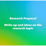 Research Proposal idea and writeup
