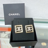 全新未使用品 Chanel 23p earrings 方形水鑽耳環