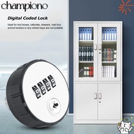 CHAMPIONO Combination Cam Lock, Key Included 4-Dial Cabinet Cam Lock, Durable Zinc Alloy Digital Pas