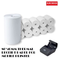 80 x 40mm CORELESS THERMAL RECEIPT PAPER FOR BLUETOOTH MOBILE PRINTER POS SYSTEM CASH REGISTER