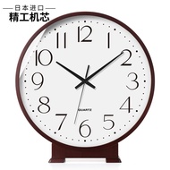 นาฬิกาตั้งโต๊ะ Seiko แบบติดผนัง นาฬิกาแขวนแบบอัตโนมัติ ชั้นวางของสไตล์ญี่ปุ่น วัสดุไม้ กลไก Seiko สำ