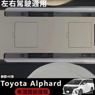 台灣現貨Toyota Alphard適用於24款中排閱讀燈裝飾Alphard Vellfire 40系車頂碳纖維