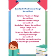 Bundle of Useful Infrastructure Design Excel Spreadsheets