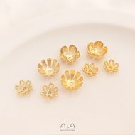 ((10 Pcs) Color Retention 14K Light Gold 18K Real Gold Receptacle Bracelet diy Accessories