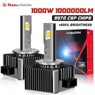 2PCS 4300K D1S LED Headlights HID D3S D2S D4S D4R D8S D1R D2R D3R Turbo LED CSP Chips 6000K White 80