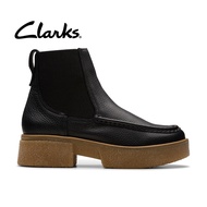 Clarks Womens Linoso Top Chelsea Boots - Black Leather