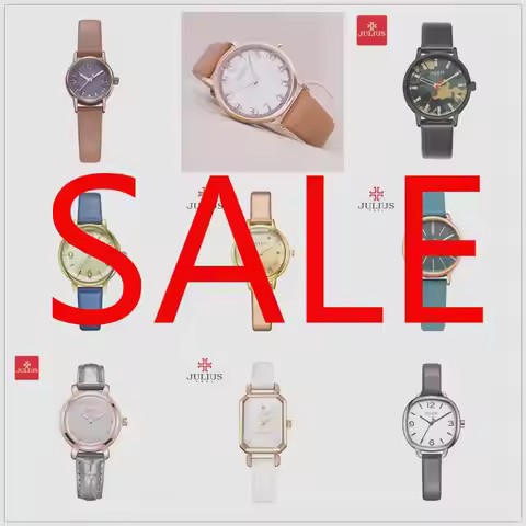 Final Sale Discount Julius Women's Watch Japan Quartz Real Leather Girl's Hours Fashion Clock No Box