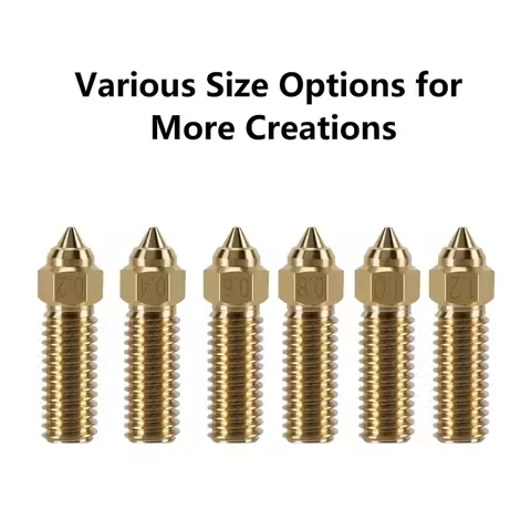 Creality K1/K1 Max Nozzle 1pcs Brass High-speed 3D Printer Nozzles 0.2/0.4/0.6/0.8/1.0/1.2mm Fit 1.7