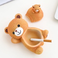 Straw Straw puppy ashtray Straw trend office desk Nordic puppy ashtray Unique trend desk Home Living Room Creative Anti-Flying Ash with Lid ashtray Cute 24.3.4