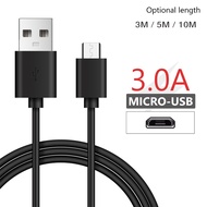 3M/5M/10M Extension Cord Micro USB Cable for CCTV Camera Android Phone