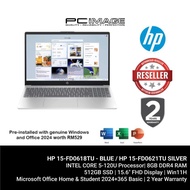 HP 15-fd0618TU 15.6" FHD Laptop ( C5-120U, 8GB, 512GB SSD, Intel,W11,HS+M365)Blue/Silver 15-fd0621TU
