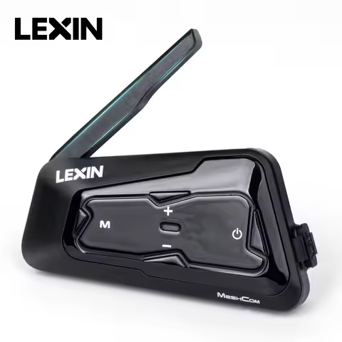 LEXIN-MeshCom Motorcycle MESH&Bluetooth Headset Intercom ,With Mesh Communication System, Parallel A