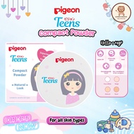PIGEON Teens Compact Powder Natural Look 14g Bedak Padat Remaja Pigeon Pink Ekstrak Jojoba Chamomile