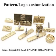 Logo Sticker Stamp Customized Maker Hot Brass Branding Iron Brand Heating On Wood Paper Leather DIY 