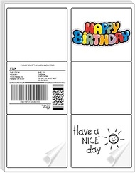 Coopaty FBA 6 UP Shipping Labels, 3-1/3 x 4 Sticker Labels Address Labels Compatible Laser/Ink Jet J