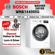【Free Install】Bosch Series 4 | WNA14400SG | Mesin Basuh Pengering | 9/6 kg  | EcoSilence Drive™ |  H
