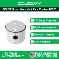 ZOLELE RC201 Smart Rice Cooker 2.0L Multi-function Mini Rice Cooker One Button Fast Cooking For 2-4 