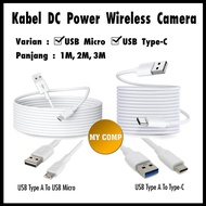 EZVIZ DC Power Cable Indoor Camera USB Micro and USB Type-C C6N, TY1 Pro, H6C Pro, H1C, H7C, C1C,