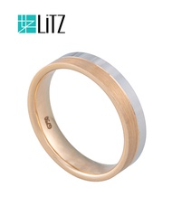 LITZ 18K White Gold & Rose Gold Men Ring PJ-MR076M