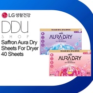 LG Saffron Aura Dry Sheets For Dryer 40 Sheets /Fabric Softener /aura dry fabric softener sheet