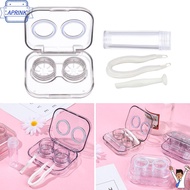 APRINK Glasses Transparent Care Solution Bottle Container Tweezers Storager Lens Box Contact Lenses Case