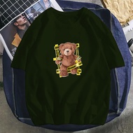 GET FASHION - BAJU KAOS WANITA DEWASA BEAR WARNING KPOP STYLE BAJU KAOS IMPORT BRAND TEES BLUS JUMBO