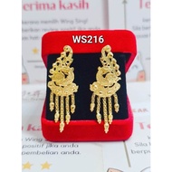 Wing Sing 916 Gold Earrings / Subang Indian Design  Emas 916 (WS216)