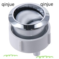 QINJUE Toilet Flush Button, Silver Plastic Dual Flushing Toilet Water Tank Button, Durable ABS Toilet Push Button Spare Parts Worker