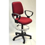 High Drafting chair with armrest, height 59 to 85cm