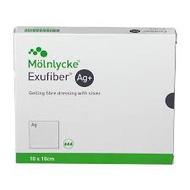 Molnlycke Exufiber Ag + 5cm x 5cm / 10cm x 10cm / 15cm x 15cm / 2cm x 45cm