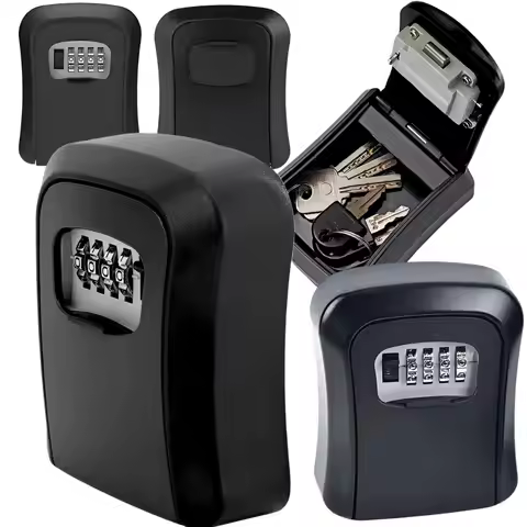 1/2pcs 4 Digit Wall Mounted Key Safe Box Waterproof Combination Password Lock Outdoor Storage YMY