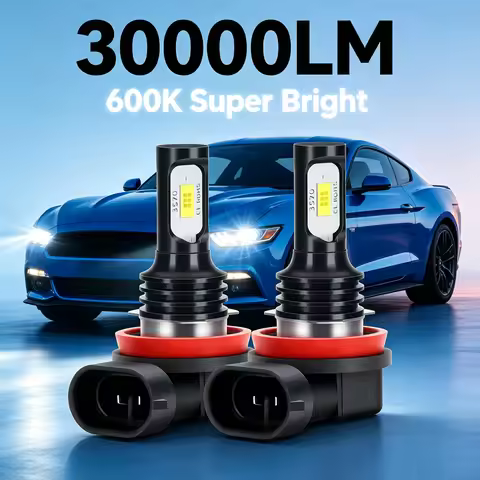 2X H8 H9 Led H11 9005 HB3 9006 HB4 H6 H4 H7 880 881 5202 Car LED Fog Headlight Bulbs 6000K White Aut