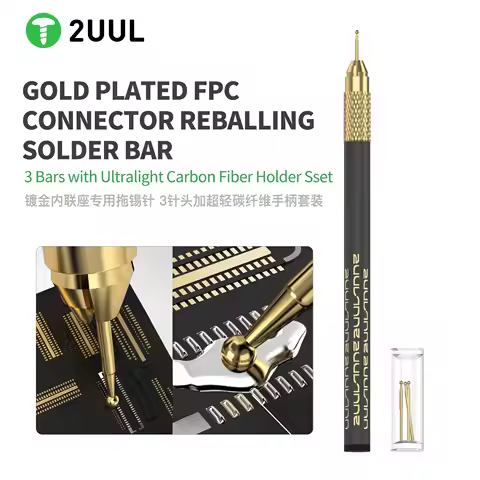 2UUL SC98 Tin Drag Needle Set Gold Plated FPC Connector Reballing Solder Bar For Phone PCB Motherboa
